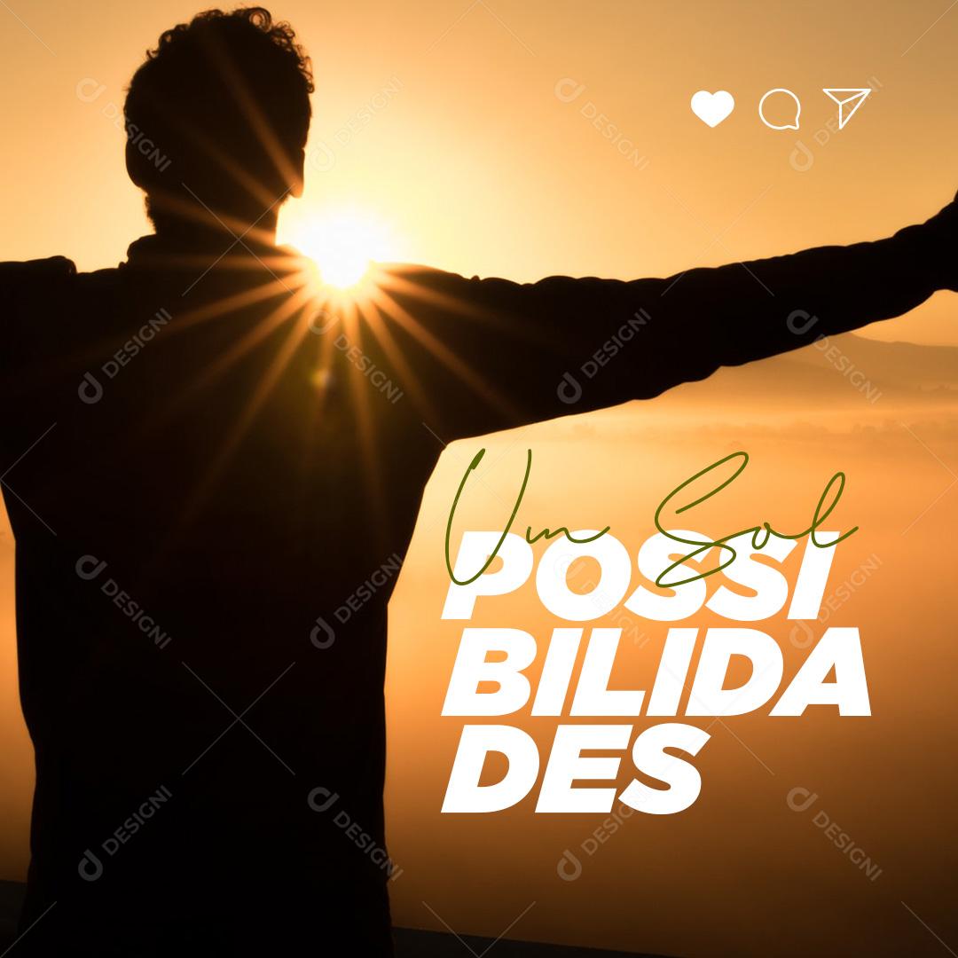 Post Energia do Sol Social Media PSD Editável