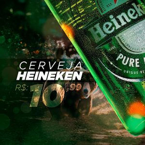 Post Bebidas Cerveja Heineken Social Media PSD Editável