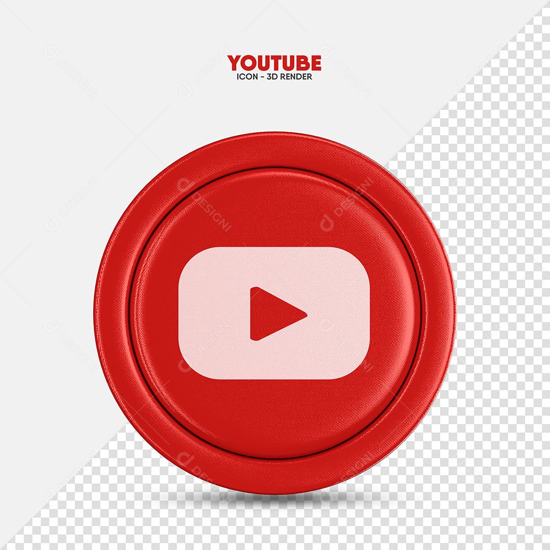 Youtube Logo Ícone Elemento Para Composição PSD