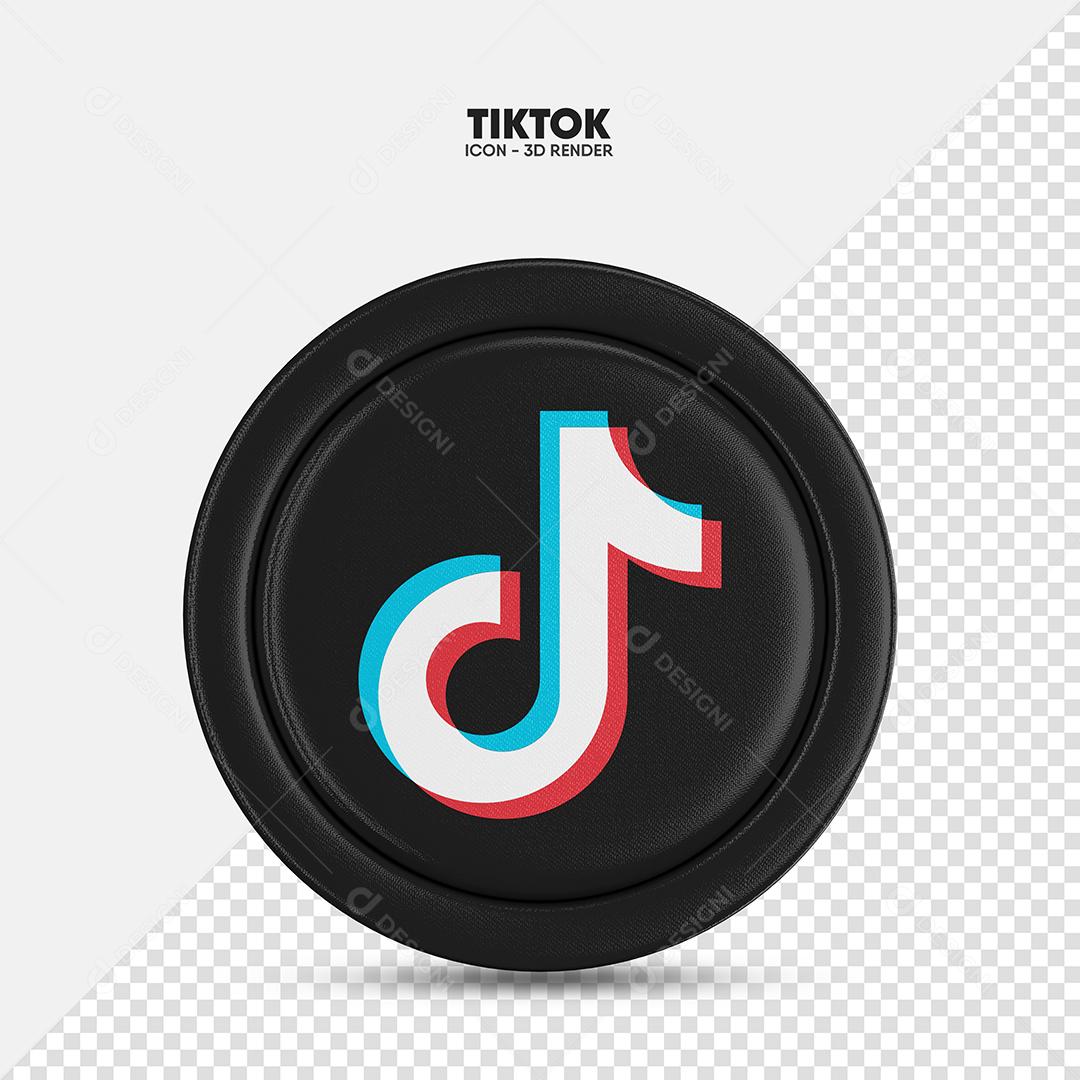 Tiktok Ícone 3D Para Composição PSD