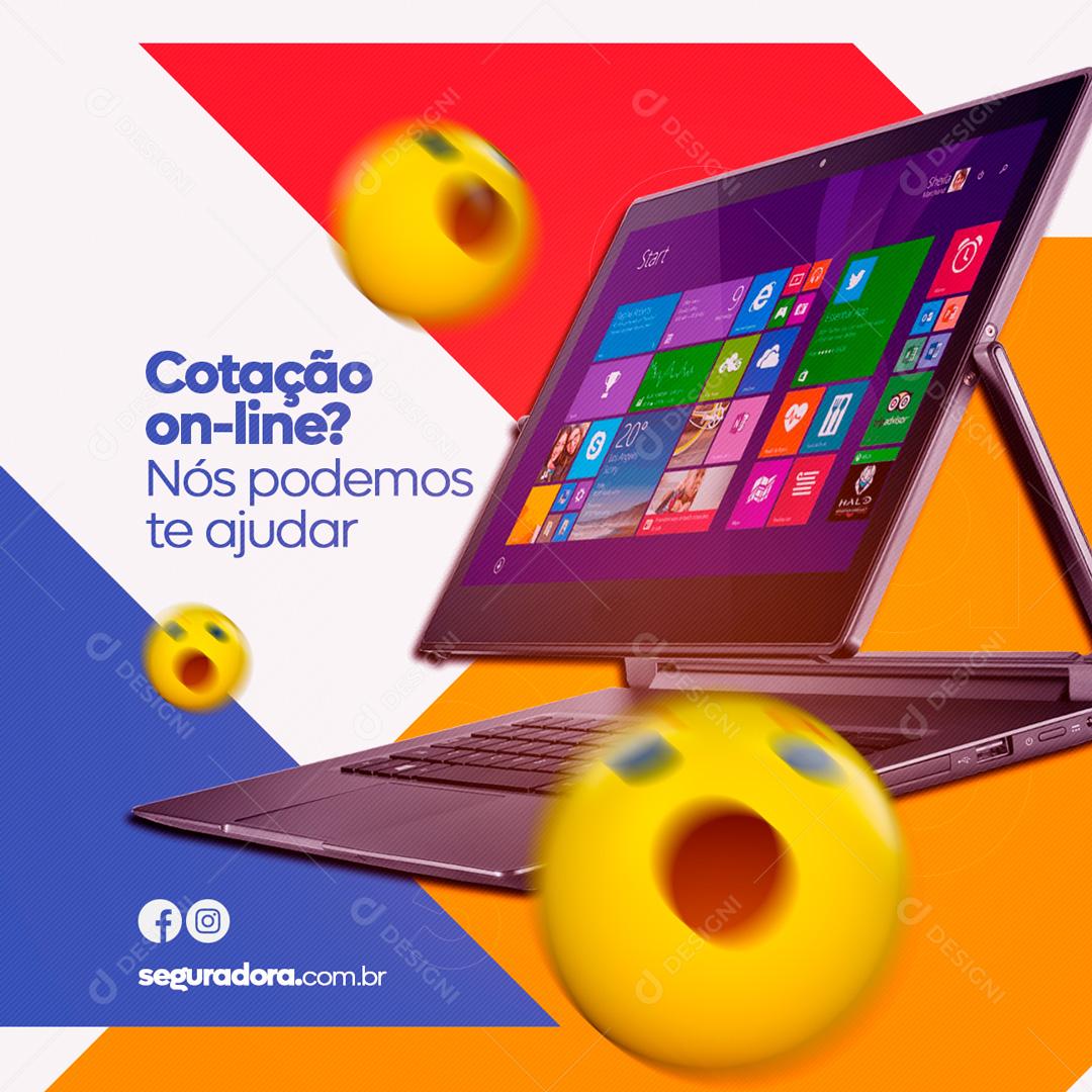 Social Media Cotação On-line Nós Podemos te Ajudar PSD Editável