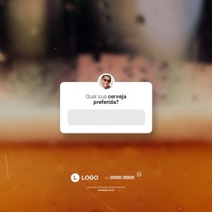 Post Instagram Enquete Qual Sua Cerveja Preferida? Social Media PSD Editável