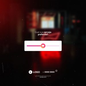 Post Bebidas Instagram Qual sua Cerveja Preferida? Social Media PSD Editável