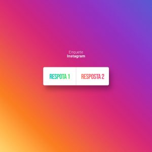 Post Enquete Instagram Social Media PSD Editável