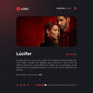 Post Lúcifer Filmes Séries Social Media PSD Editável