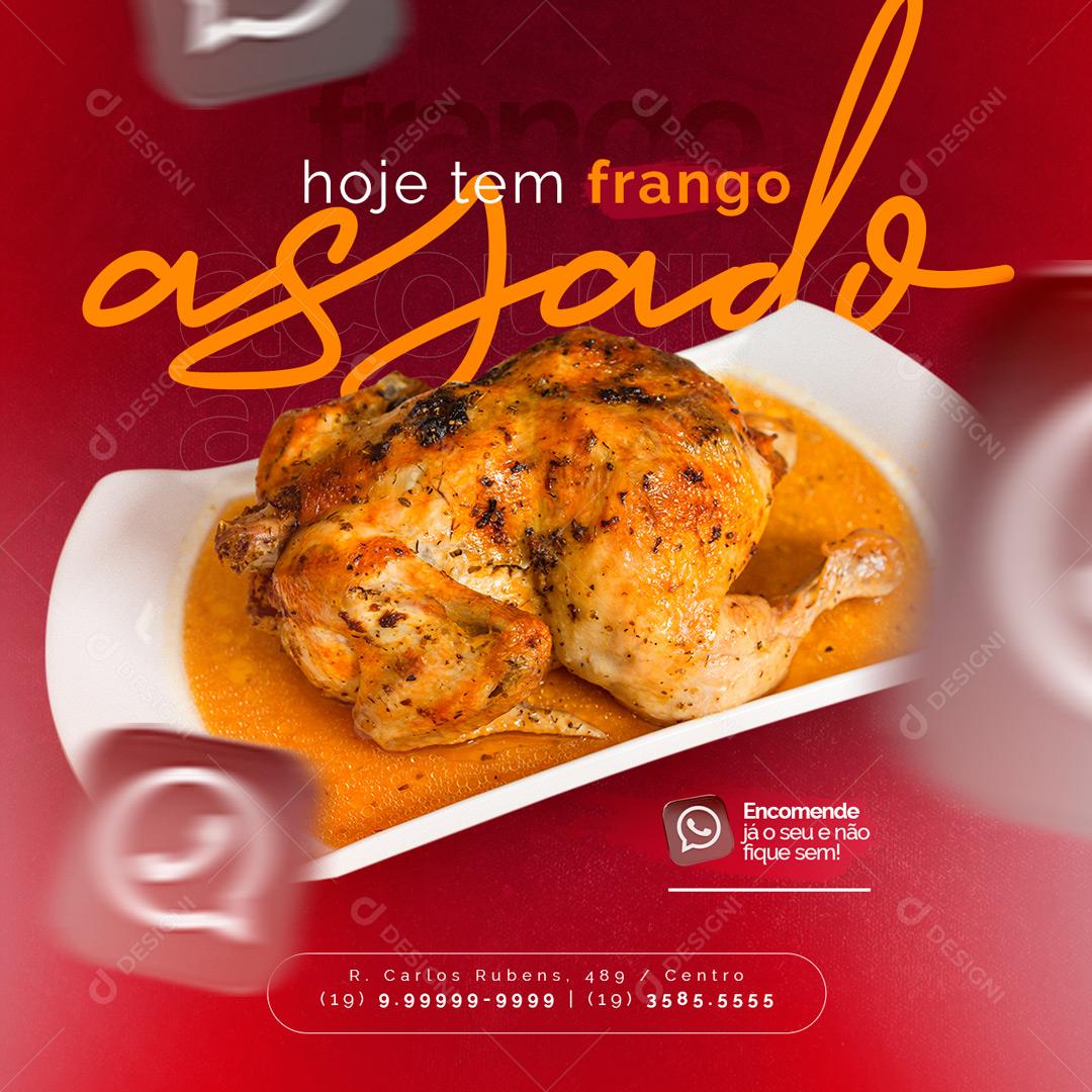 Social Media Hoje Tem Frango Assado PSD Editável
