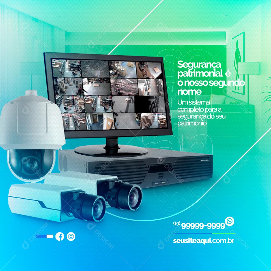 Social Media Segurança Eletrônica Patrimonial é o nosso segundo nome PSD Editável