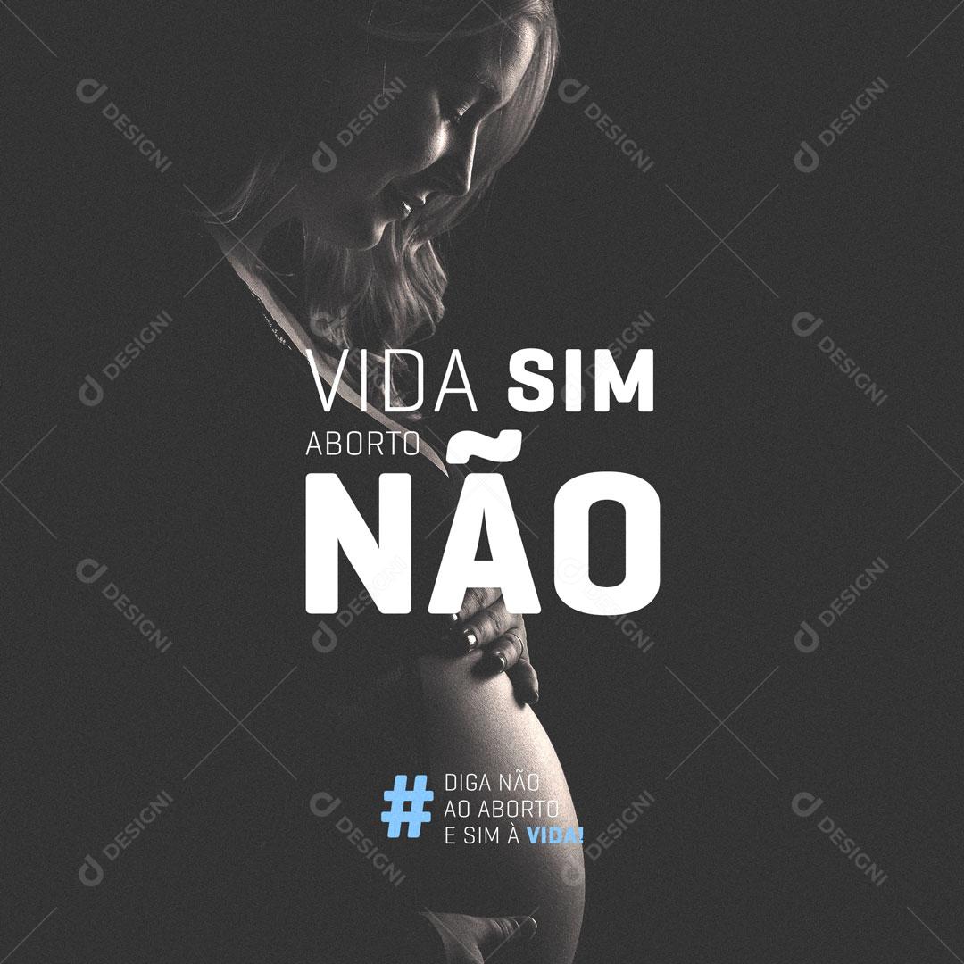 Social Media Vida Sim Aborto Não PSD Editável