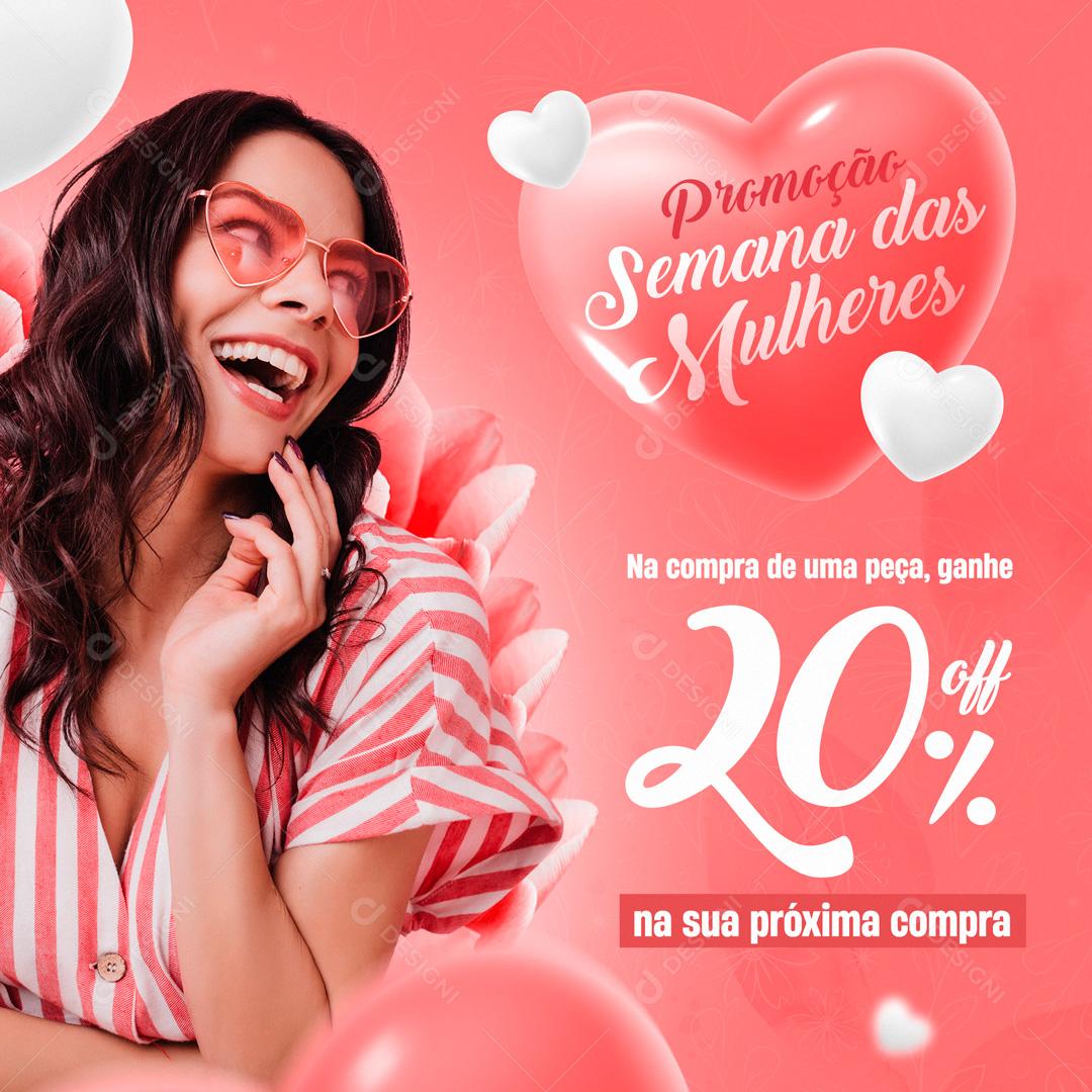 Promoção Semana Das Mulheres Social Media PSD Editável