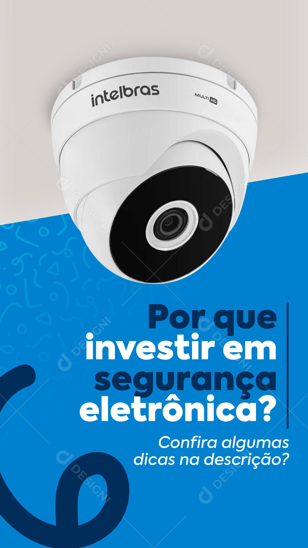 Por Que Investir Um Segurança Eletrônica Social Media PSD Editável