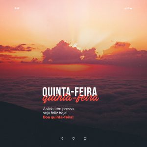 Frase Motivacional Quinta Feira Social Media PSD Editável