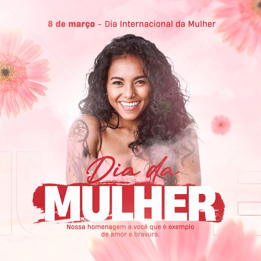 Feliz Dia Das Mulheres 8 De Março Social Media PSD Editável