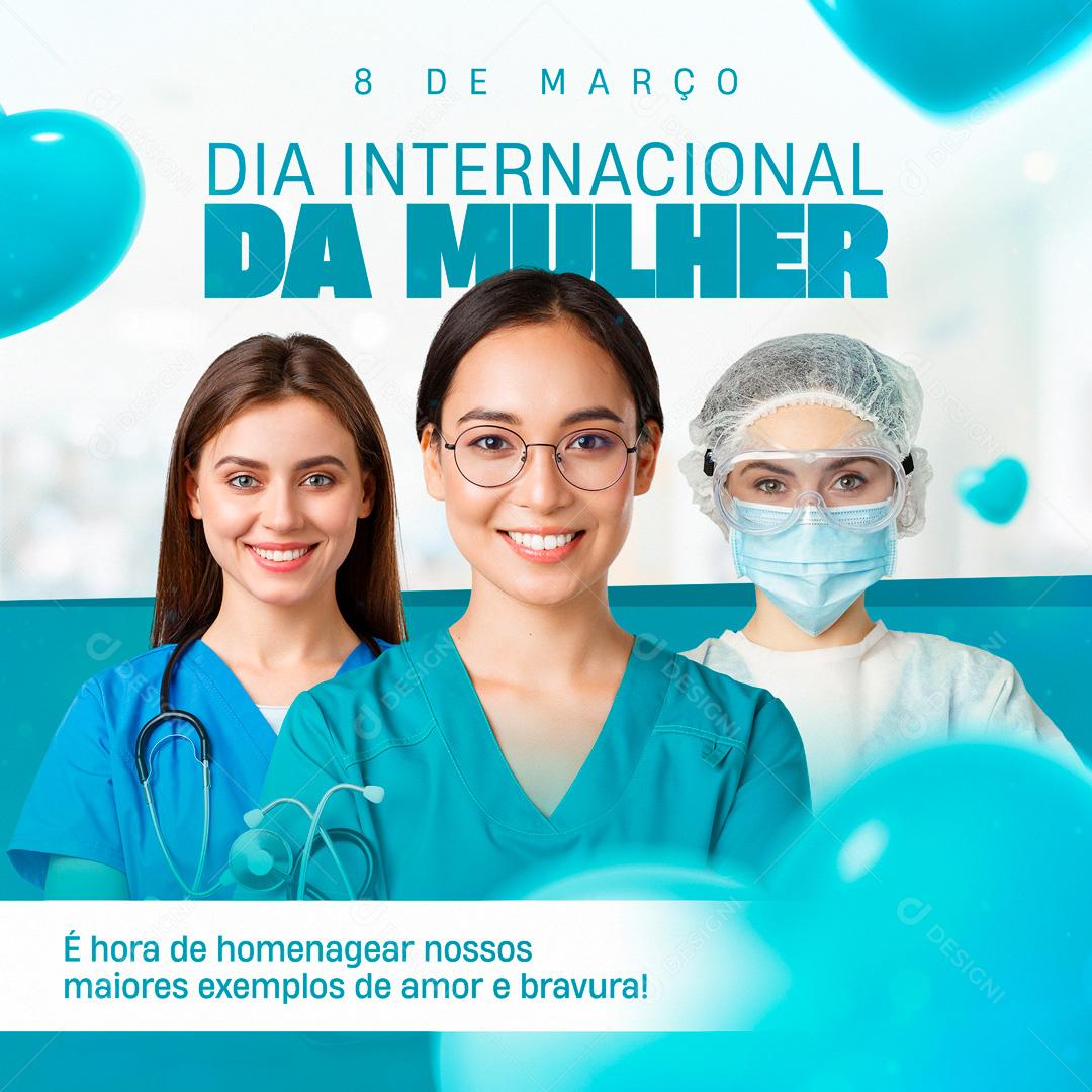 Feliz Dia Das Mulheres 8 De Março Social Media PSD Editável