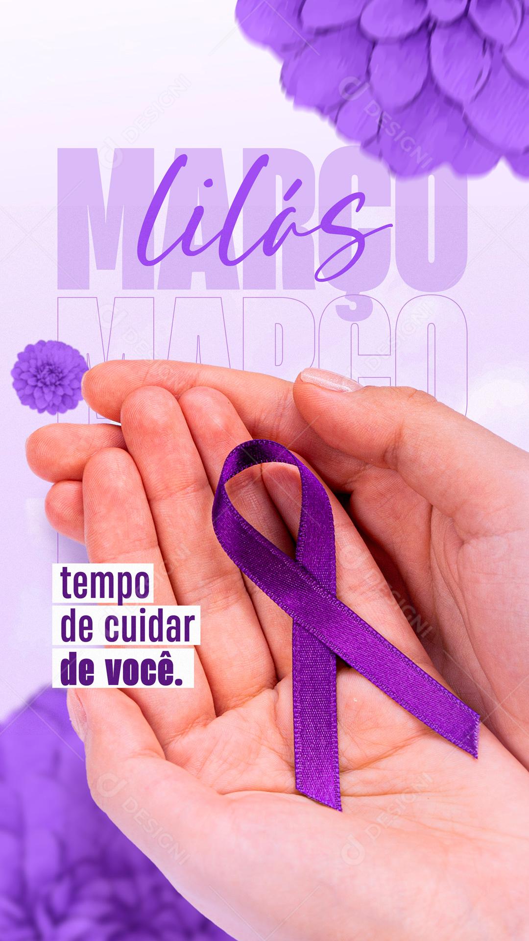 Março Dia Da Mulher Tempo De Cuidar De Você Social Media PSD Editável