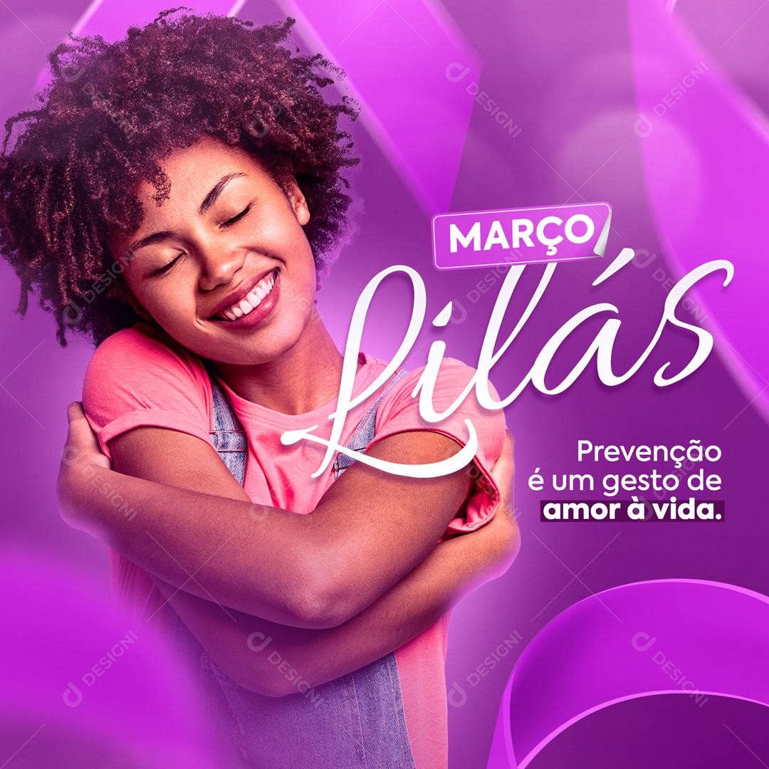 Março Dia Da Mulher Tempo De Cuidar De Você Social Media PSD Editável