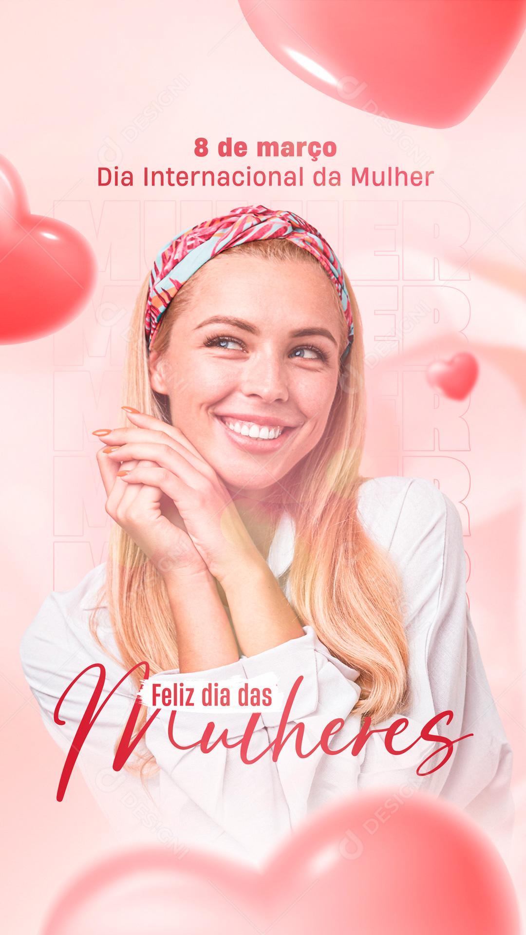 Feliz Dia Das Mulheres 8 De Março Social Media PSD Editável