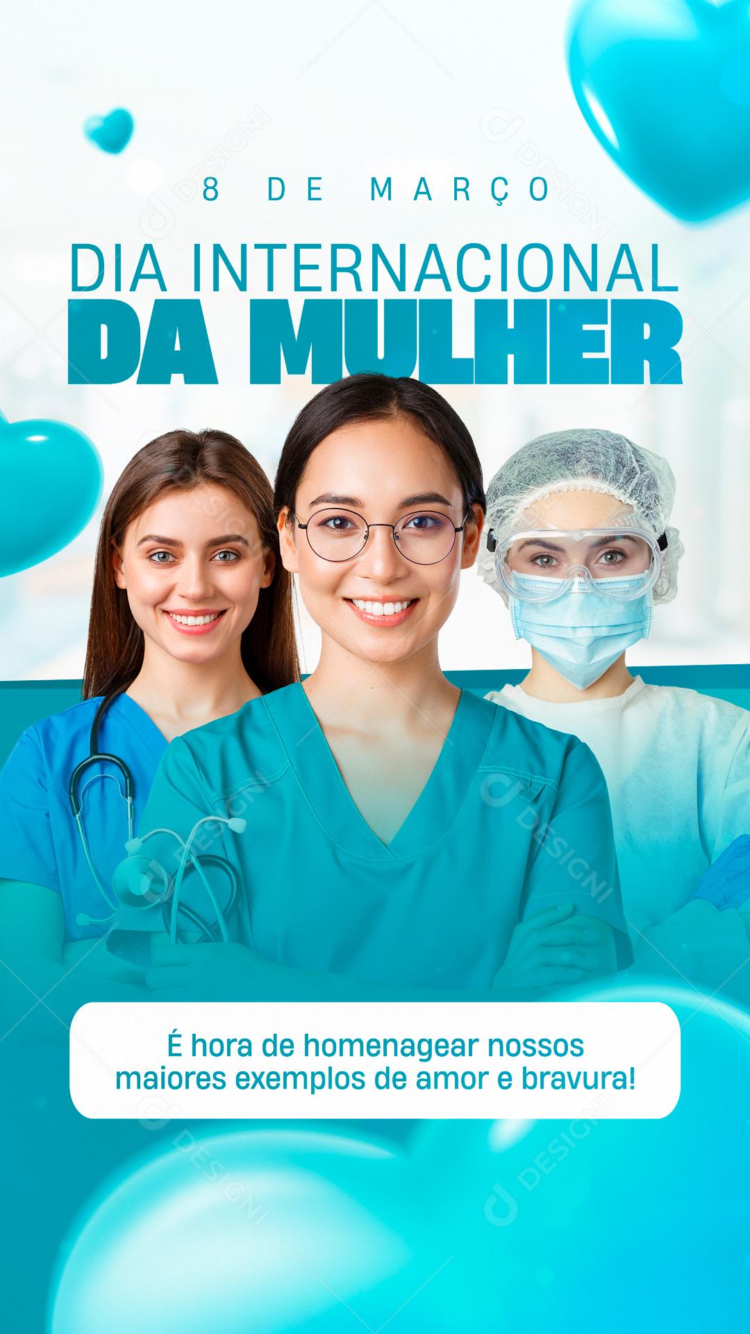 Feliz Dia Das Mulheres 8 De Março Social Media PSD Editável