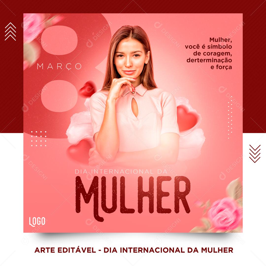 Março Dia Da Mulher Tempo De Cuidar De Você Social Media PSD Editável