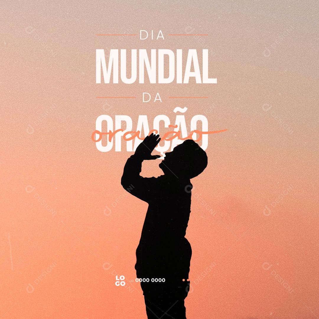 Post Dia Mundial da Oração 4 de Março Momento com Deus Social Media PSD Editável