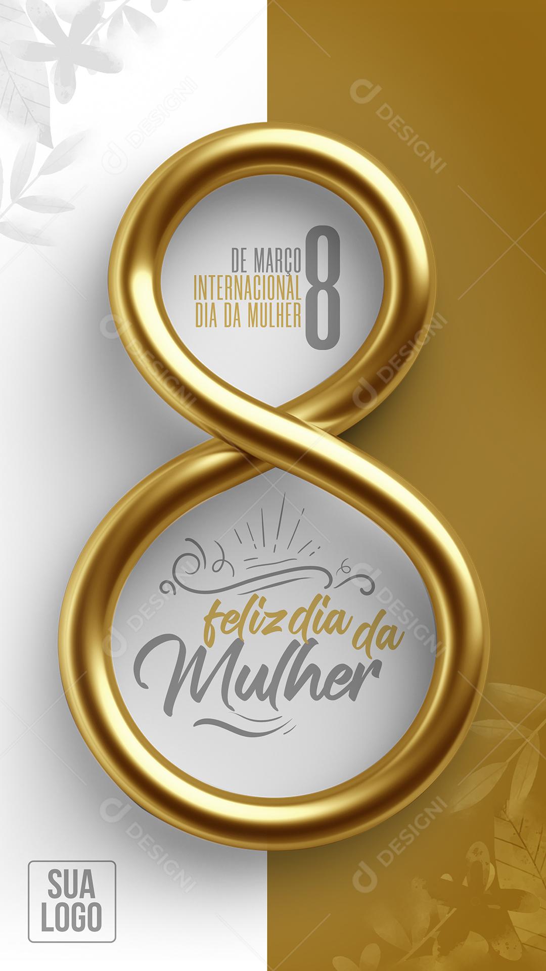 Social Media Dia Internacional da Mulher 8 de março PSD Editável