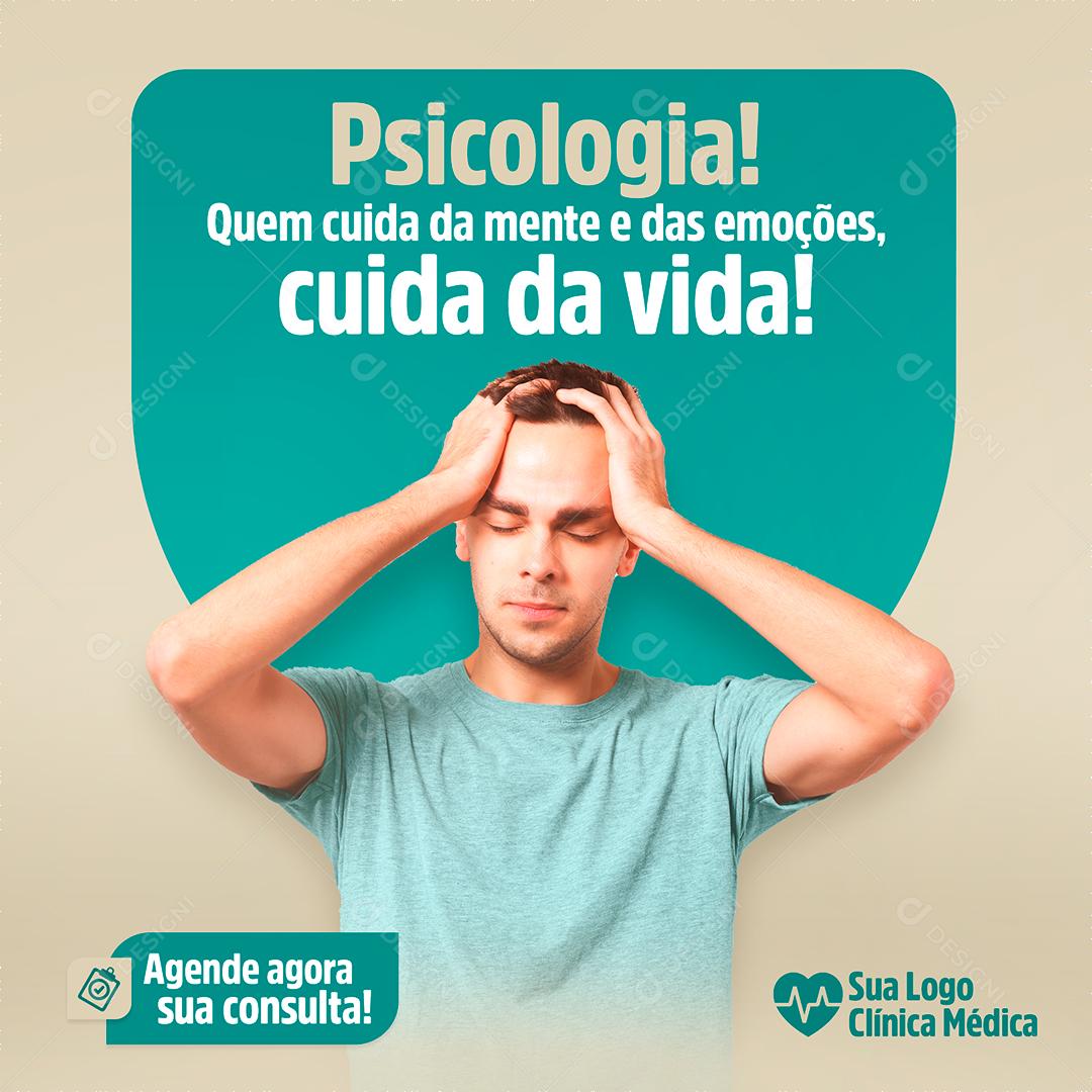 Social Media Psicologia Clínica Médica e Laboratório PSD Editável