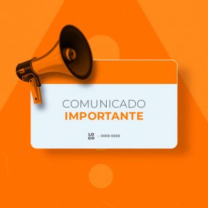 Social Media Comunicado Importante PSD Editável