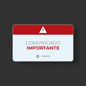 Comunicado Importante Alerta Social Media PSD Editável