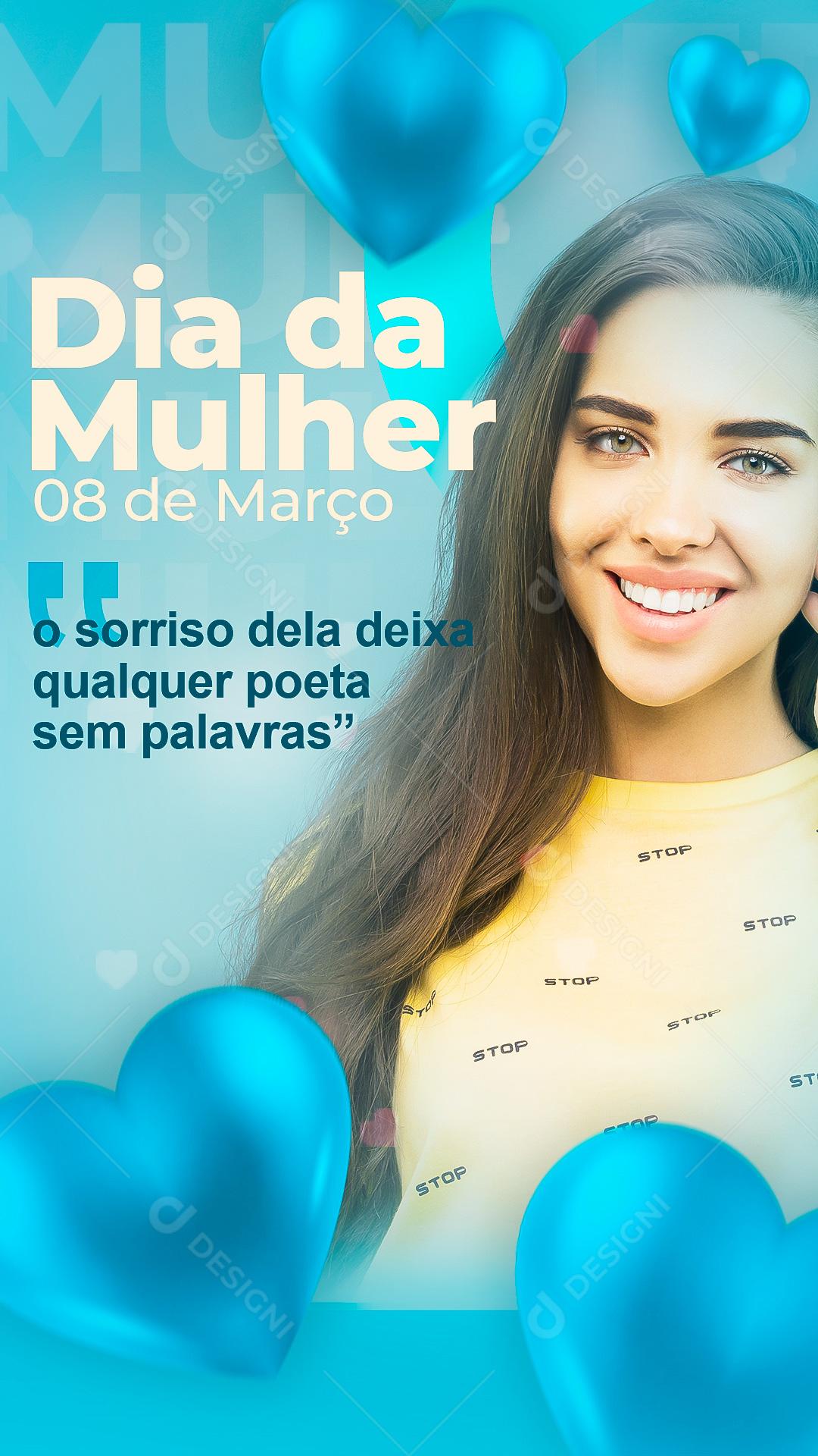 Dia da Mulher O Sorriso Dela Social Media PSD Editável