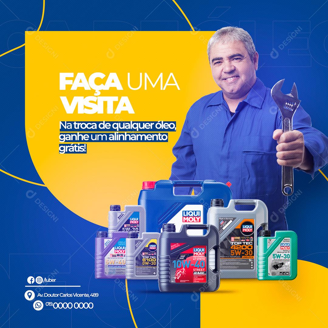 Social Media Faça uma visita Ofícina de Lubrificantes PSD Editável