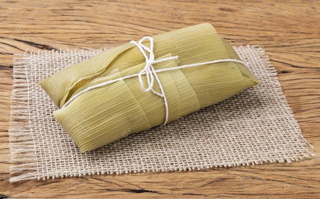 Pamonha, comida típica do milho brasileiro. Comida do festival de junho