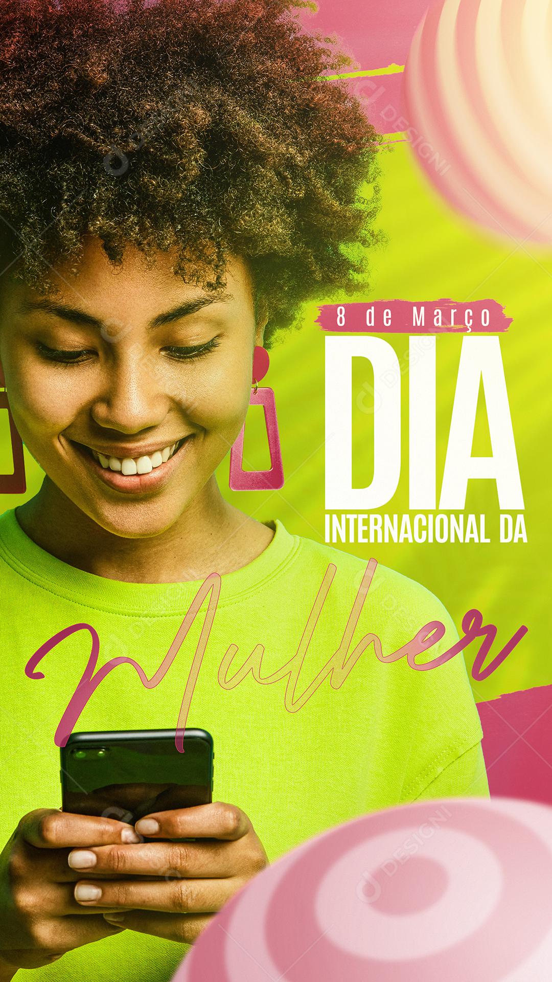 Social Media Dia da Mulher 8 de Março PSD Editável