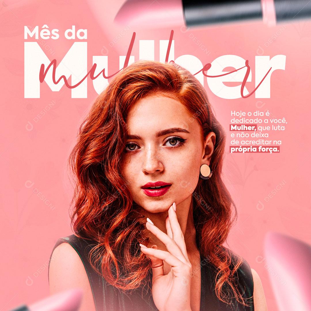 Mês Da Mulher Data Comemorativa Social Media PSD Editável