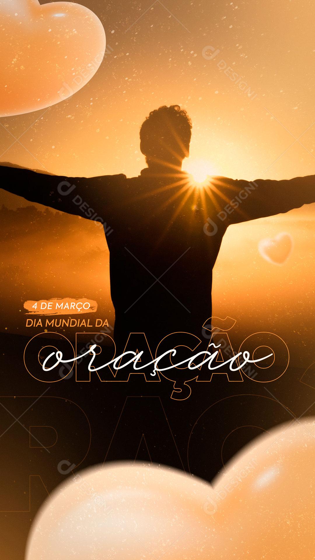 Social Media 4 Março Dia Mundial Da Oração PSD Editável