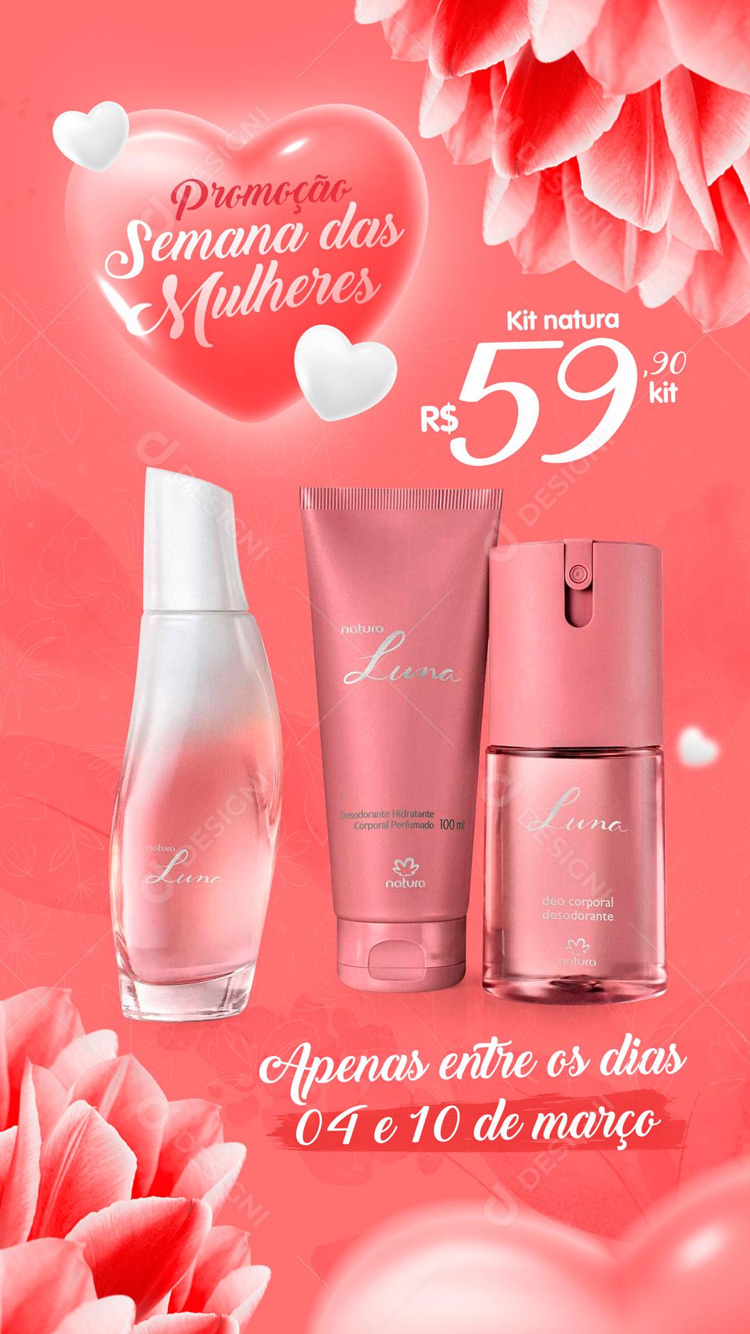 Promoção Semana Das Mulheres Entre Os Dias 4 e 10 De Março Social Media PSD Editável