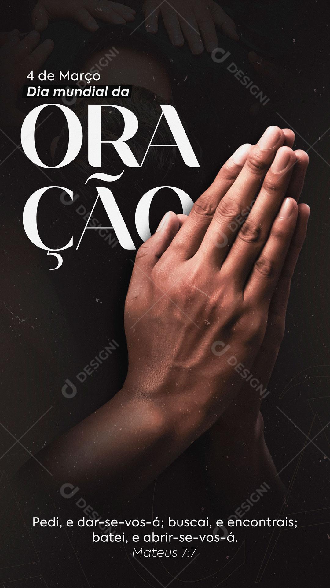 Social Media 4 Março Dia Mundial Da Oração PSD Editável