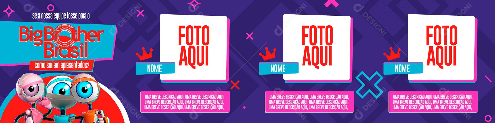 Carrossel Big Brother Brasil Social Media PSD Editável