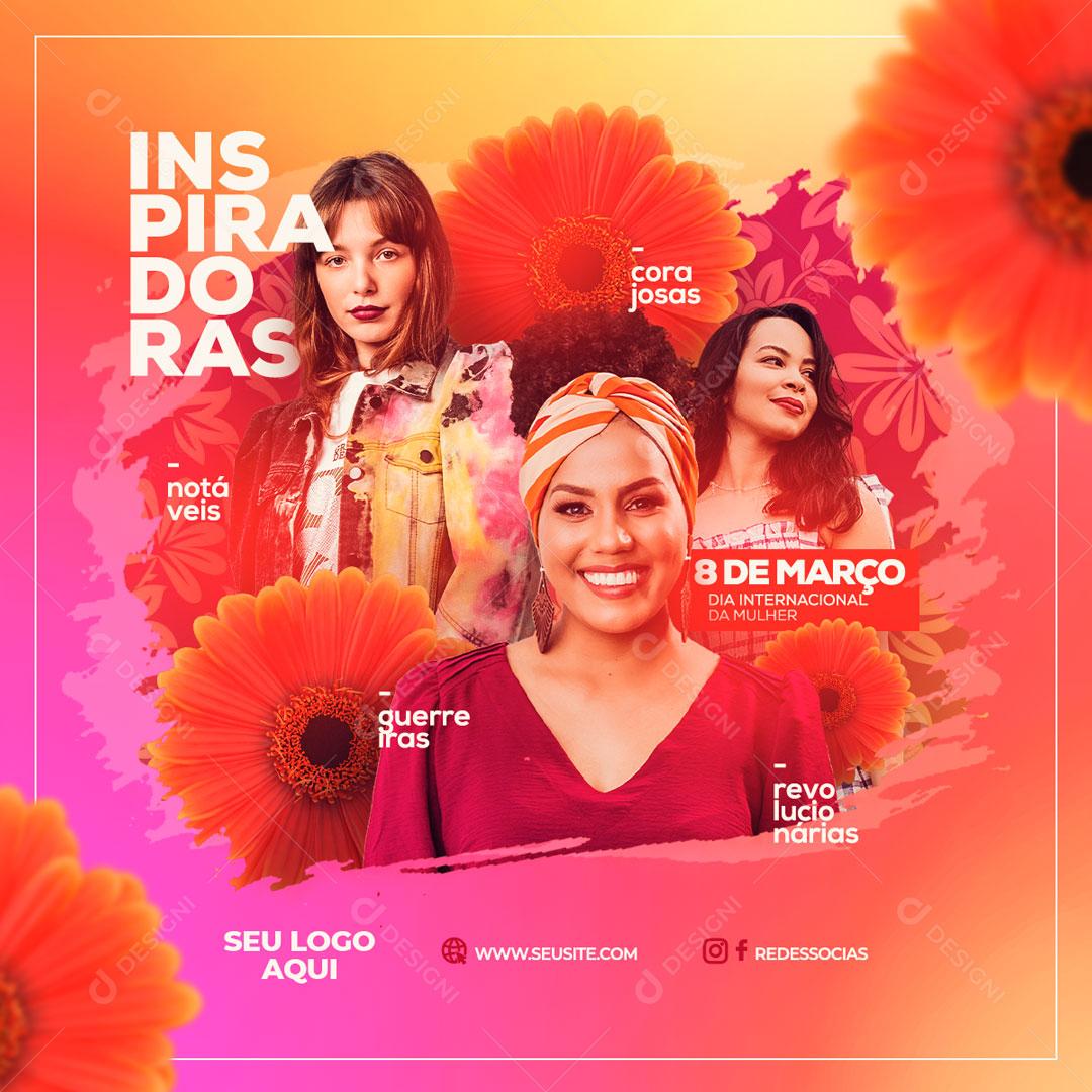 Dia Internacional Da Mulher 8 De Março Social Media PSD Editável