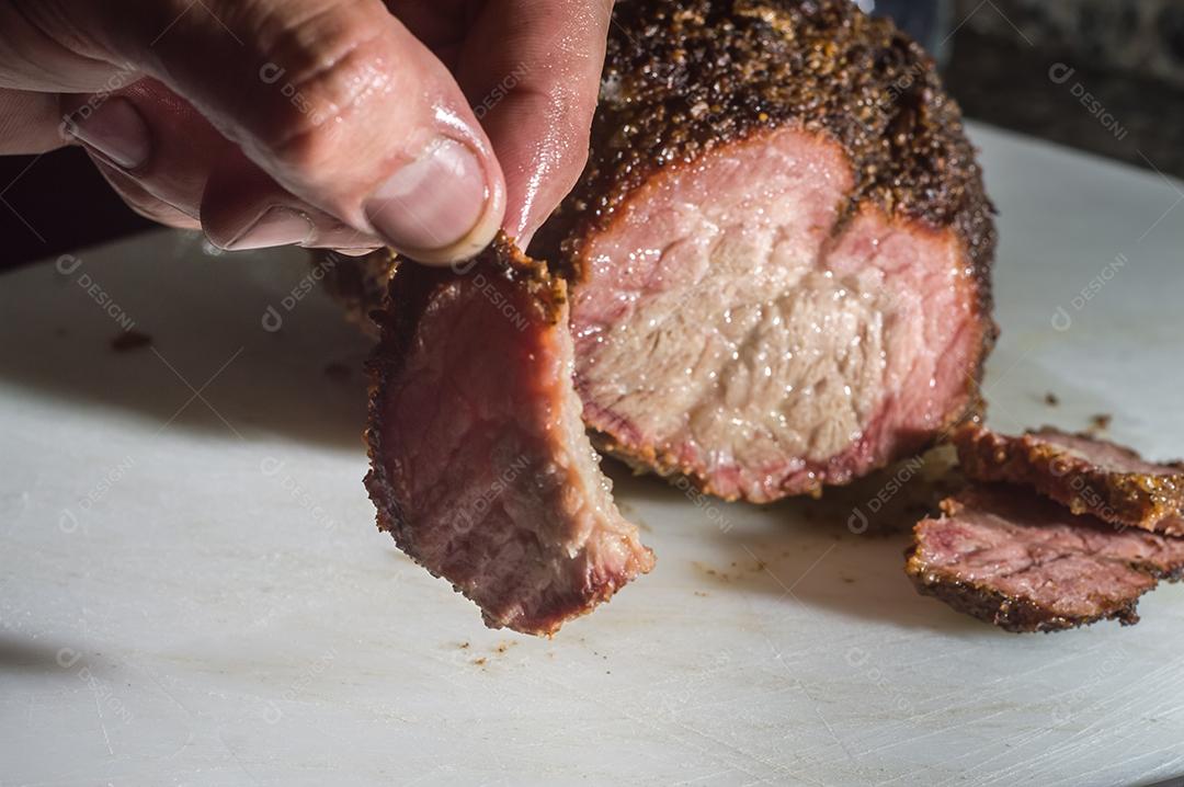 Carne com o nome de cupim, bife de corcunda, corte de carne da parte superior do boi