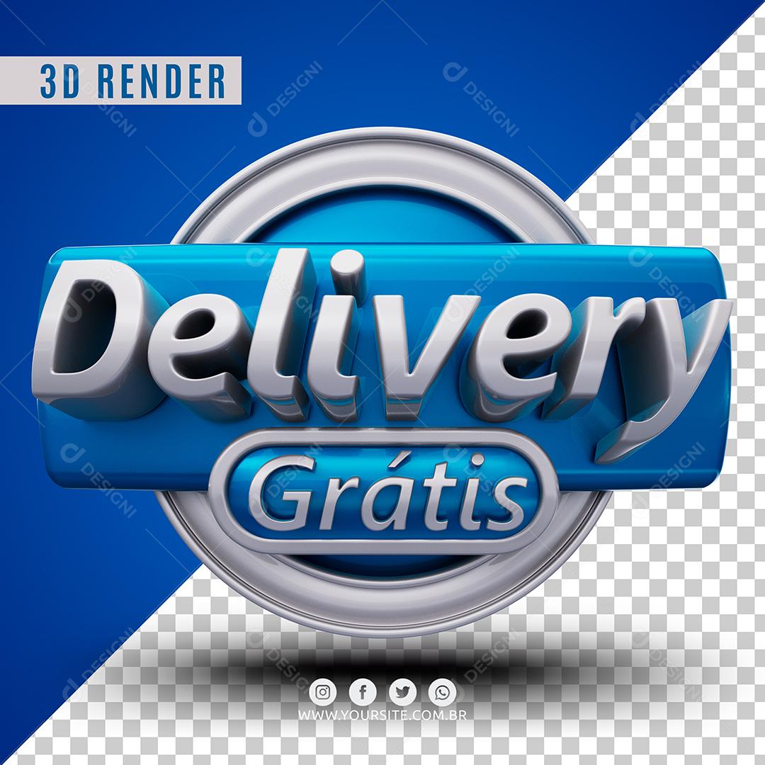 Delivery Grátis Selo 3D Para Composição PSD
