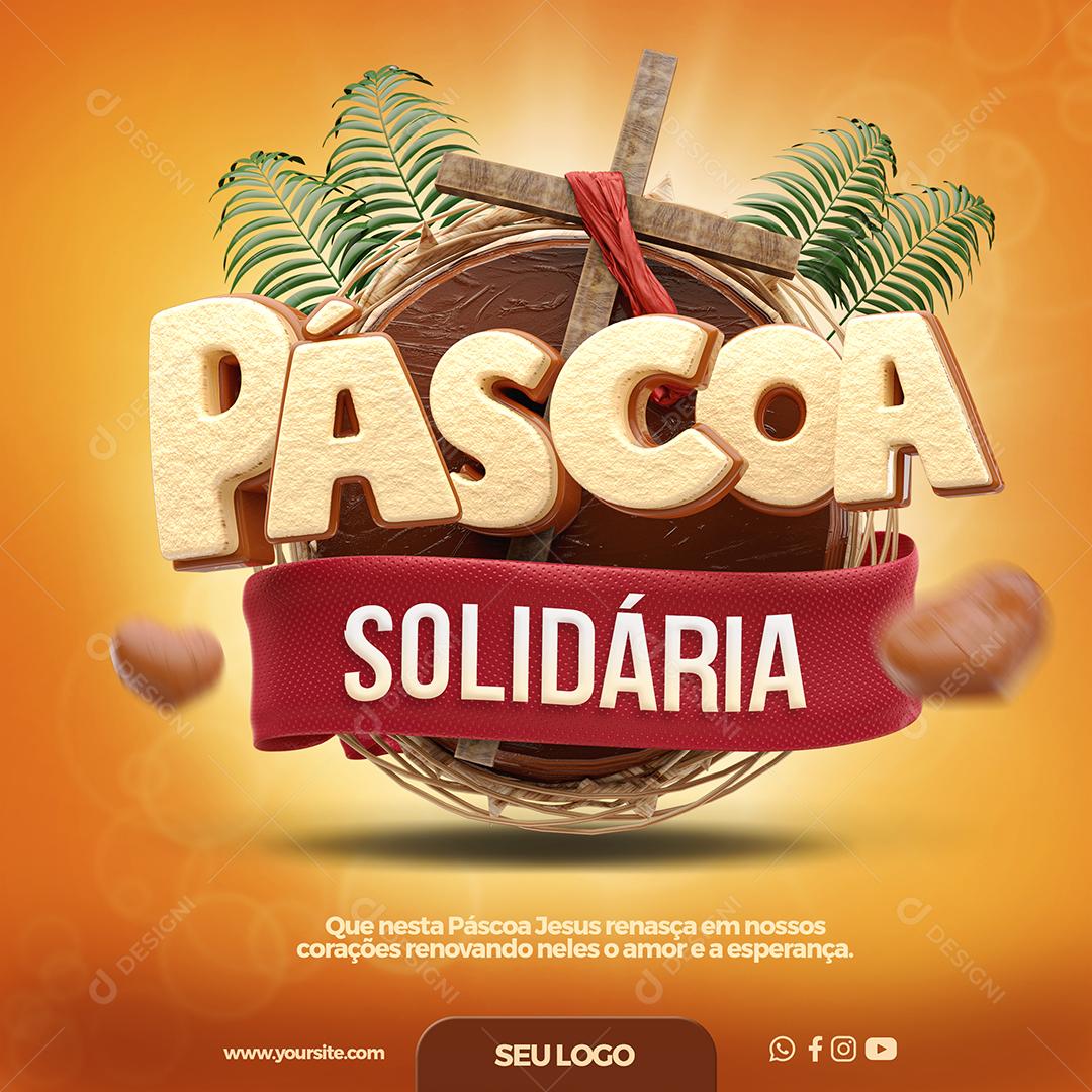 Social Media Páscoa Solidária PSD Editável