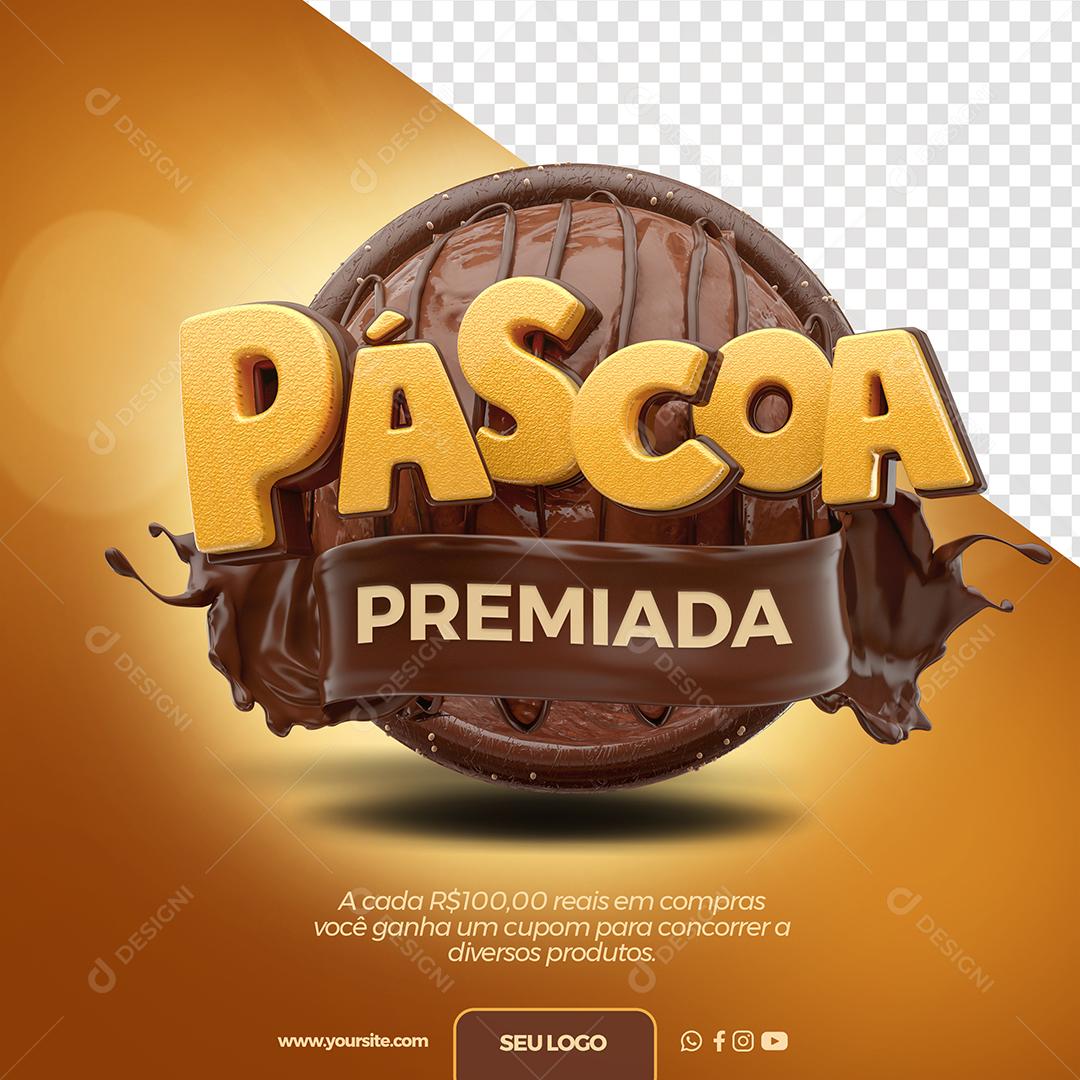 Awarded Easter 3D Stamp For Composition PSD