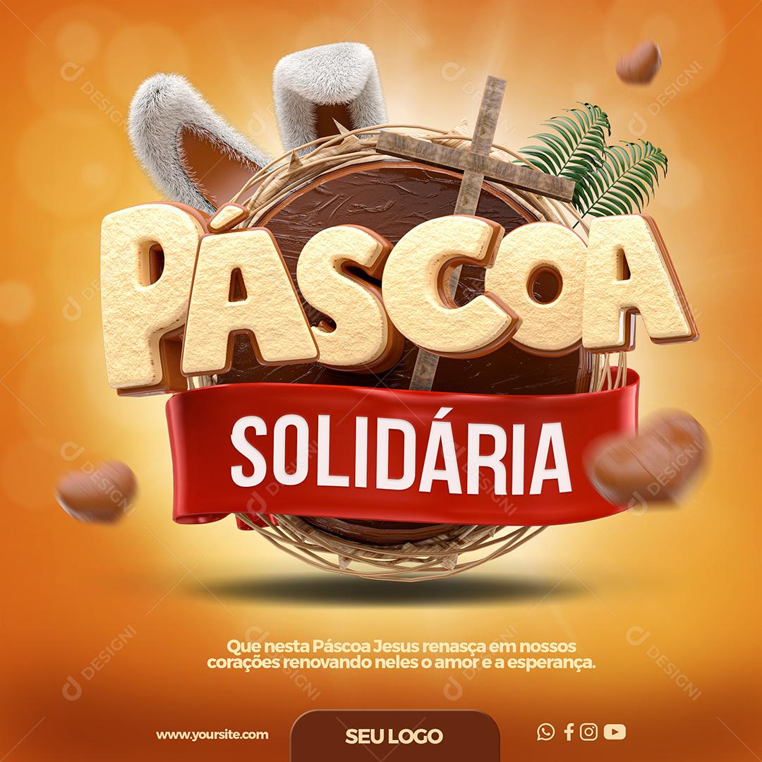 Social Media Páscoa Solidária PSD Editável