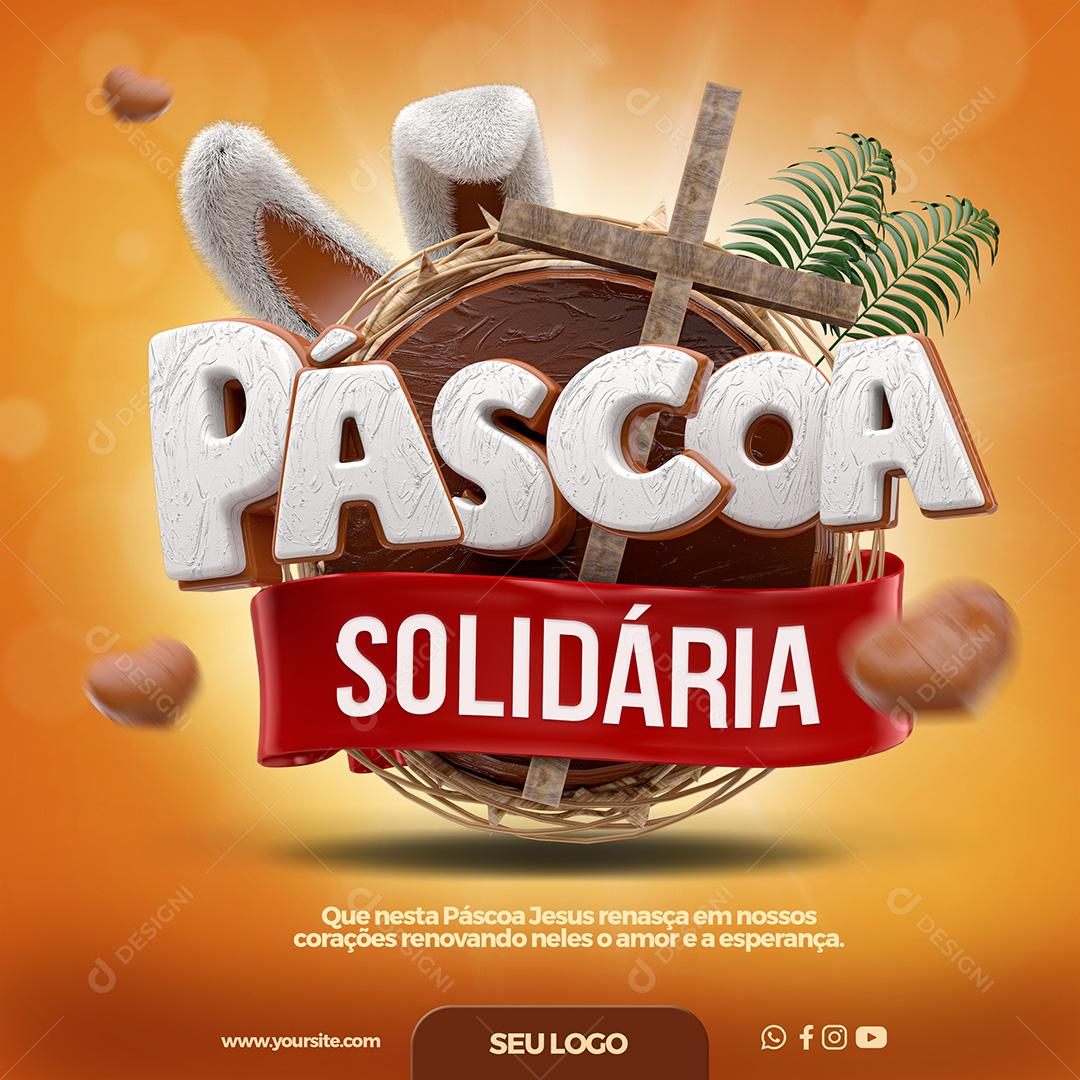 Páscoa Solidária Social Media PSD Editável