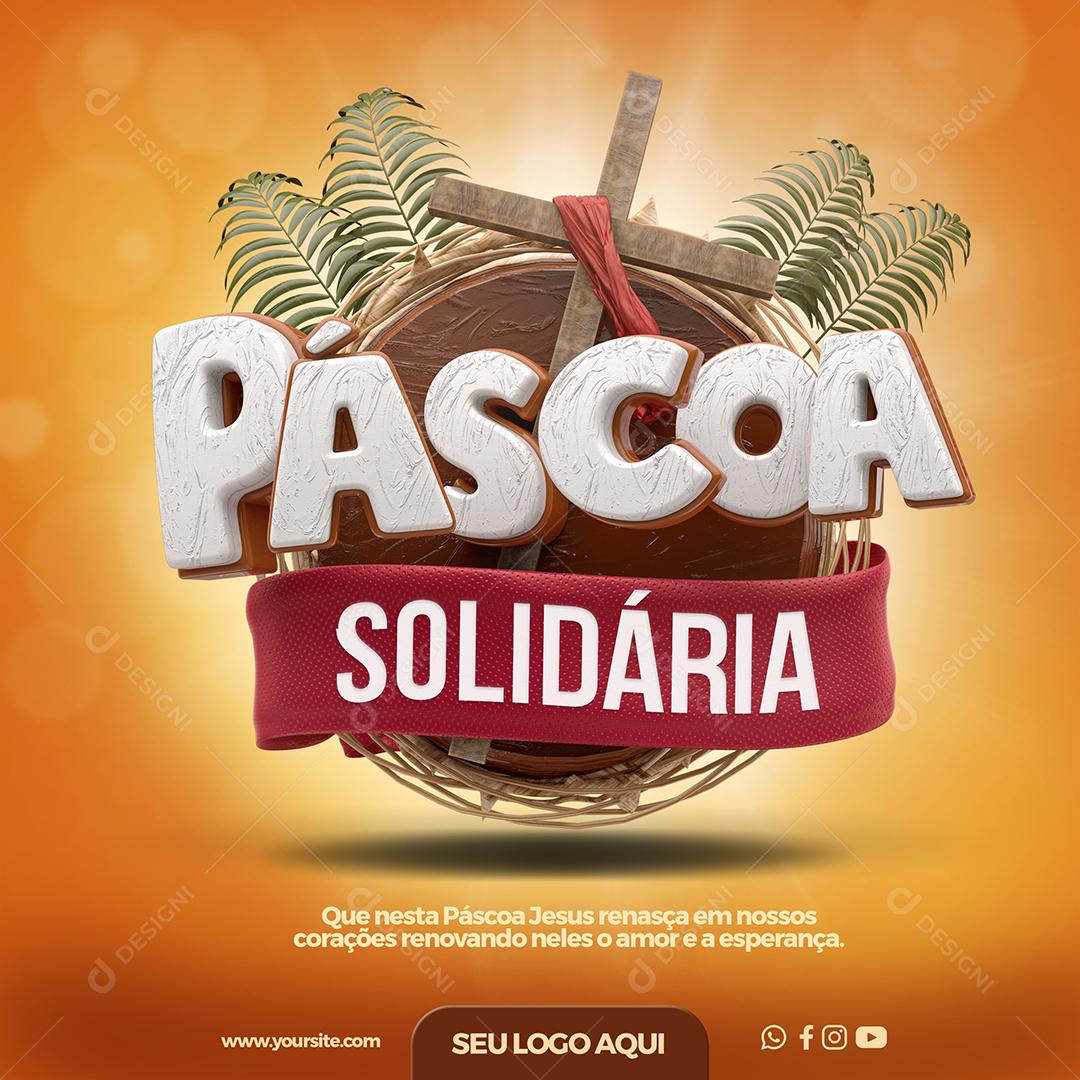 Social Media Páscoa Solidária PSD Editável