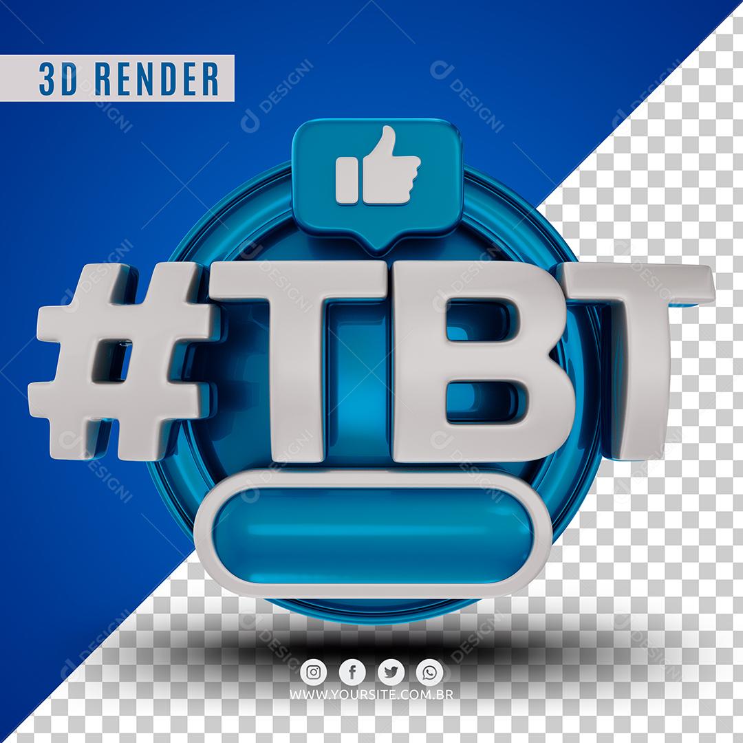 TBT Azul Selo 3D Para Composição PSD
