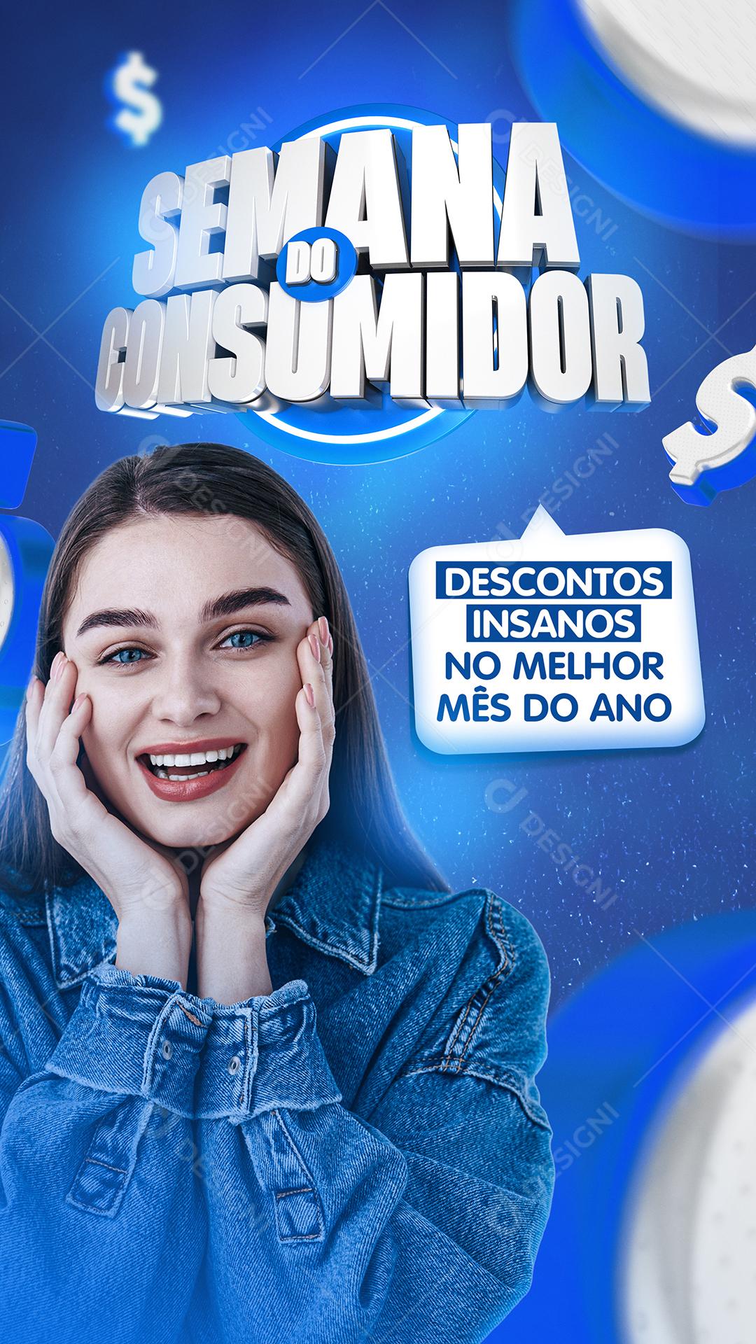 Social Media Semana Do Consumidor Descontos Insanos PSD Editável