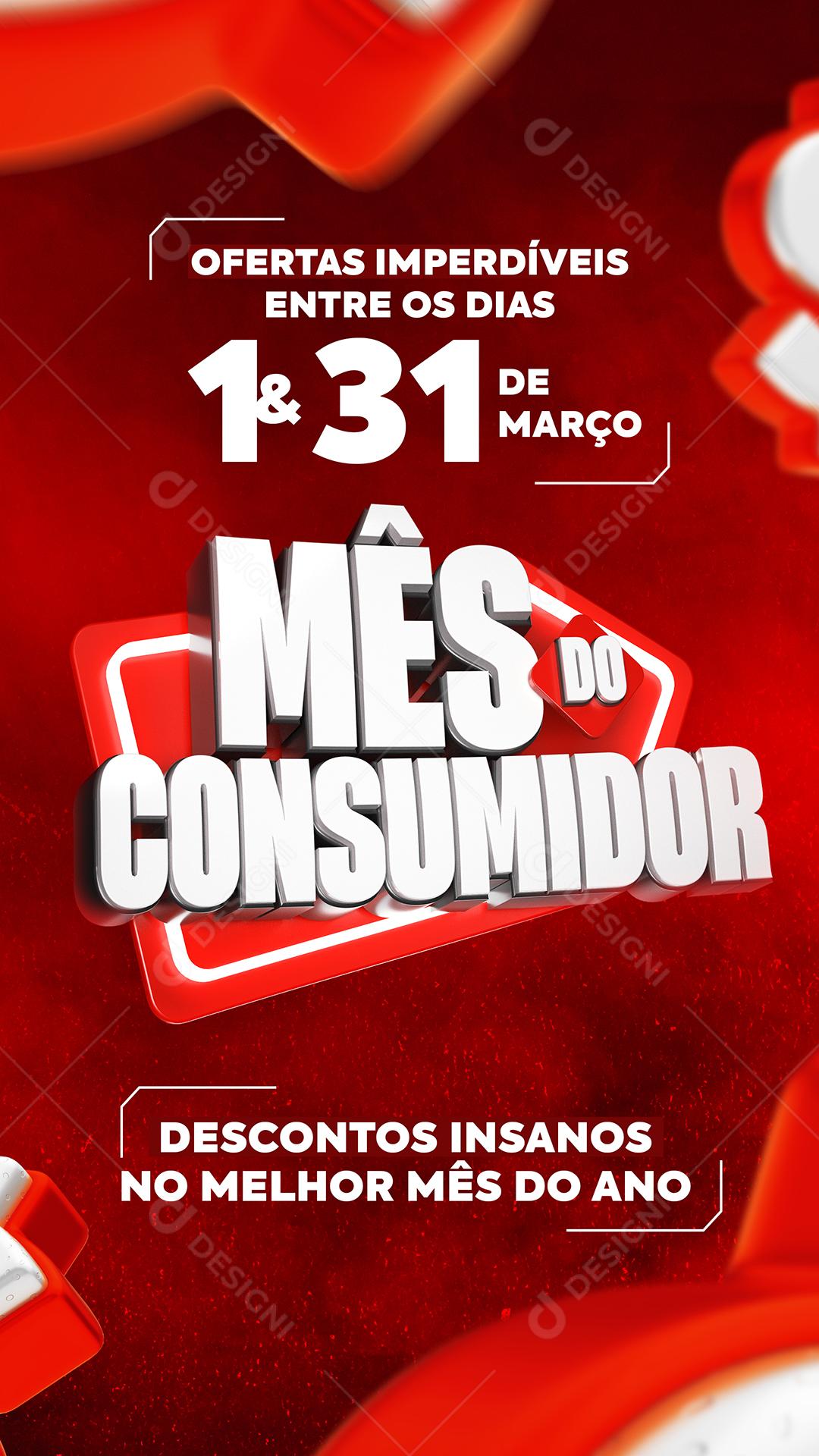 Social Media Ofertas imperdíveis Mês Do Consumidor Eletrodomésticos PSD Editável