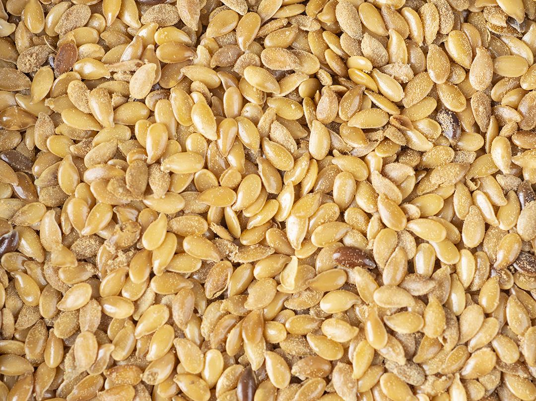 Vista superior de linhaça