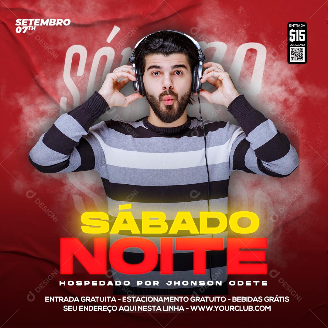 Social Media Sábado Noite Agendas Flyers PSD Editável