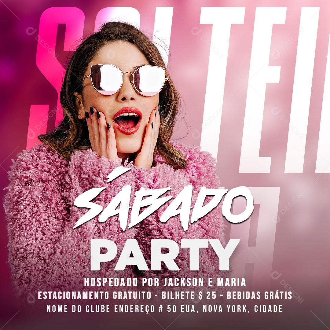 Social Media Sábado Party Agendas Flyers PSD Editável